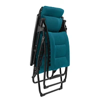 Foldable Steel Frame Zero Gravity Chair with Cushion for Outdoor Lounging