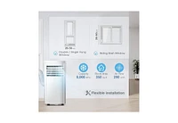 Zafro 8000 Btu Portable Air Conditioner with Remote Control, Portable Ac Unit for Room Up to 350 Sq.Ft, 3-in-1 Air Conditioner with Digital Display,24