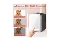 Zafro Mini Fridge with Led Mirror, Makeup