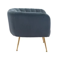 Velvet Tufted Club Chair for Luxurious Living Room or Lounge Seating