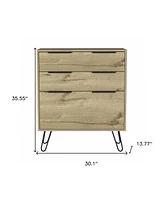 Stylish Three-Drawer Dresser with Smooth Glide Storage for Small Spaces