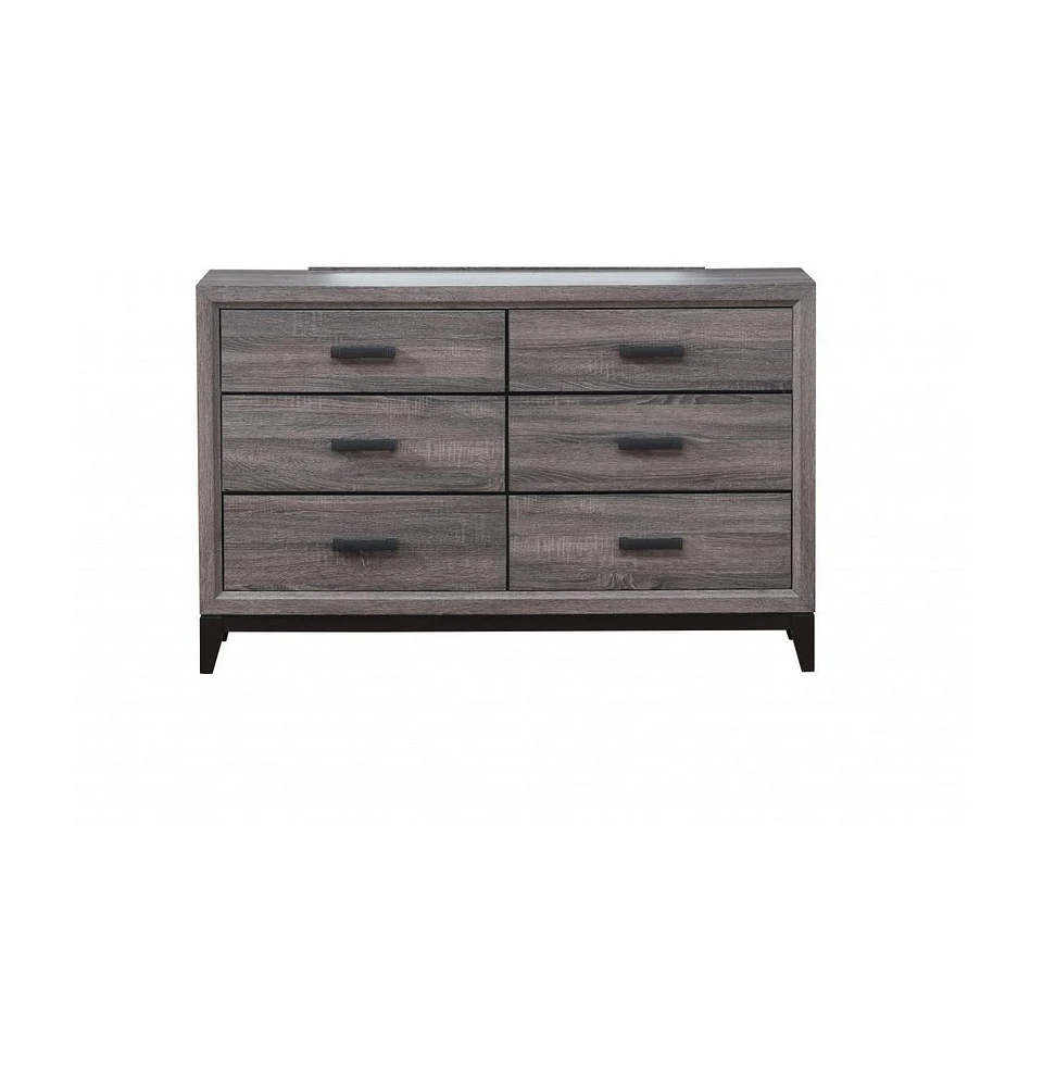 Functional Manufactured Wood Six-Drawer Chest for Closet or Guest Room