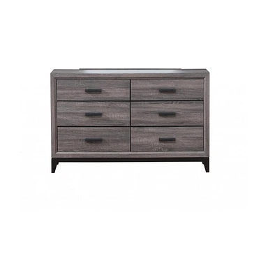 Functional Manufactured Wood Six-Drawer Chest for Closet or Guest Room