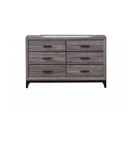 Functional Manufactured Wood Six-Drawer Chest for Closet or Guest Room
