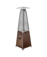 9500 Btu Steel Propane Triangular Pyramid Tabletop Patio Heater