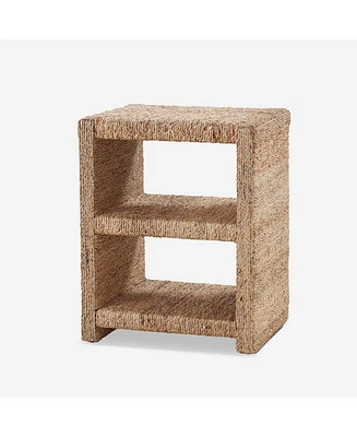 Dominik Coastal 24" Side Table with 2 Two Open Shelves