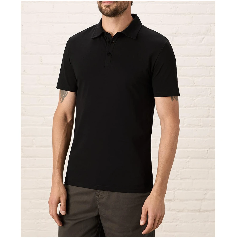 Pact Men's Organic Cotton Luxe Stretch Jersey Slim Polo