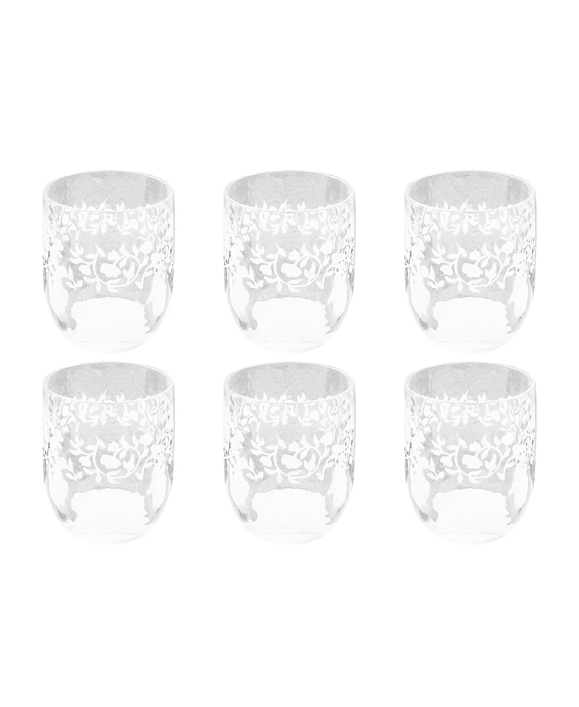 TarHong Stax Optic Twist Jumbo Glasses, Set of 6