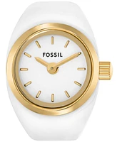 Fossil Women's Two-Hand Gold-Tone Stainless Steel Ring Watch, 15mm