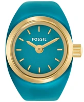 Fossil Women's Two-Hand Gold-Tone Stainless Steel Ring Watch, 15mm