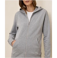 Pact Women's Organic Cotton Cloud Brushed Fleece Zip Hoodie