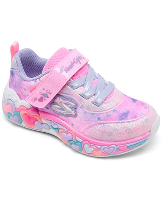 Skechers Toddler Girls S-Lights: Eternal Heart Lights Light-Up Fastening Strap Casual Sneakers from Finish Line