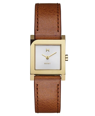 Mvmt Women's Marquee Square Brown Leather Strap Watch, 22mm