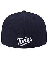 New Era Men's Navy Minnesota Twins Overlap 59FIFTY Hat