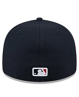 New Era Men's Navy Atlanta Braves 2025 Jackie Robinson Day Retro crown 59FIFTY Unstructured Hat