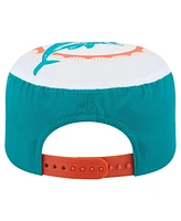 New Era Men's Aqua Miami Dolphins Throwback Retro Painter Snapback Hat