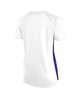 Fanatics Women's White Minnesota Vikings Plus Glitter Lace-Up V- Neck T-Shirt