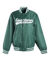 Hype and Vice Women's Green Michigan State Spartans A-Game Varsity Full-Snap Jacket