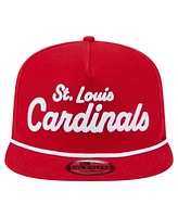 New Era Men's Red St. Louis Cardinals Team Text Golfer Snapback Hat