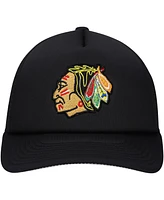 Mitchell & Ness Big Boys and Girls Black Chicago Blackhawks Core Trucker Adjustable Hat