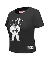 Freeze Max Women's Black Monopoly Babydoll Cropped T-Shirt