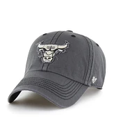 '47 Brand Men's Charcoal Chicago Bulls Scupper Rough Edge Applique Clean Up Adjustable Hat