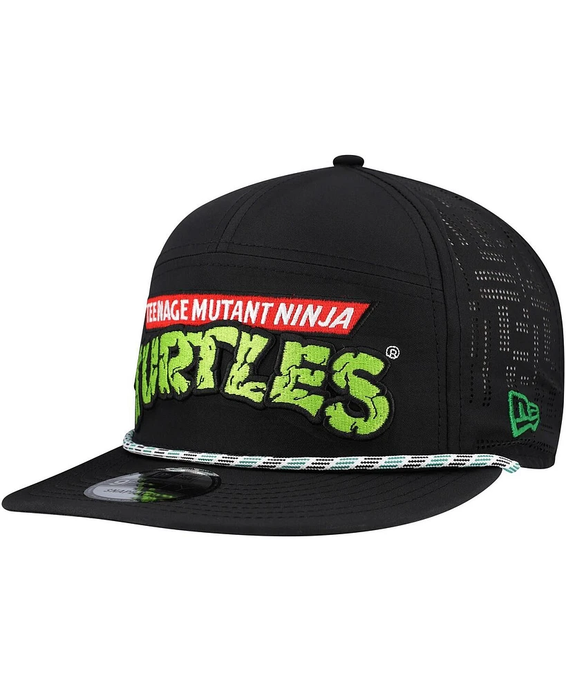 New Era Men's Black Teenage Mutant Ninja Turtles Rope Trucker 9FIFTY Snapback Hat