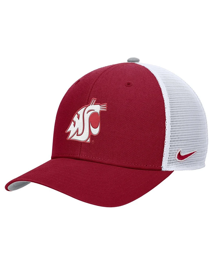 Nike Men's Crimson Washington State Cougars Rise Adjustable Trucker Hat
