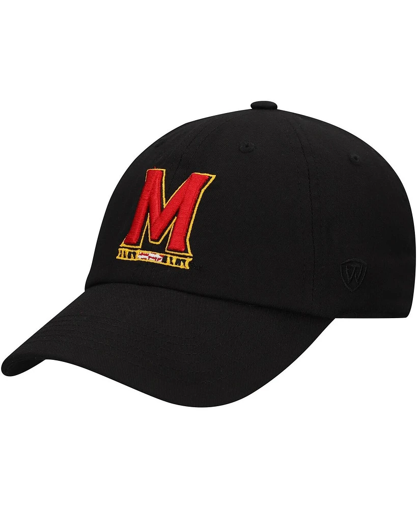 Top of the World Men's Black Maryland Terrapins Staple Adjustable Hat
