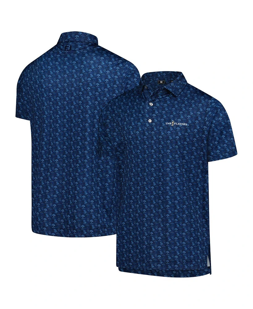 FootJoy Men's Navy The Players ProDry All Over Print Polo Shirt