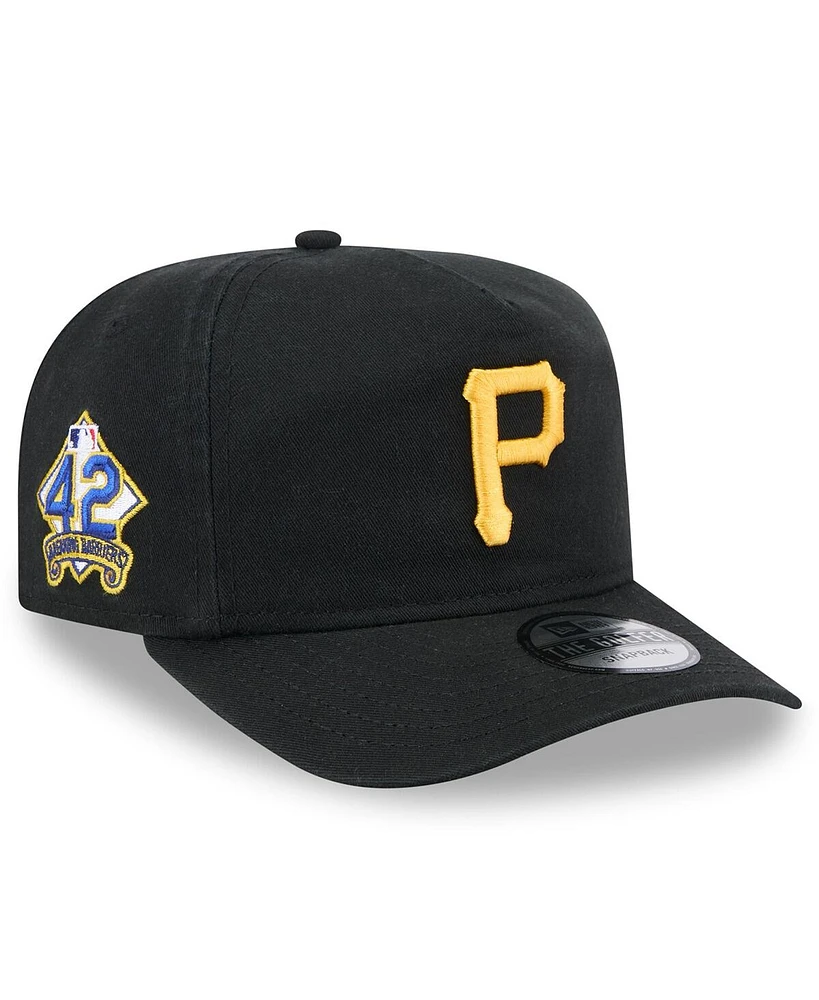 New Era Men's Black Pittsburgh Pirates 2025 Jackie Robinson Day Golfer Adjustable Hat