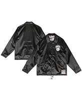 Mitchell & Ness Men's Black New York Knicks Hardwood Classics Doodle Coaches Full-Snap Jacket