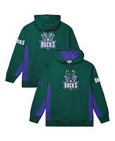 Mitchell & Ness Men's Hunter Green Milwaukee Bucks Hardwood Classics Team Origins Fleece Pullover Hoodie