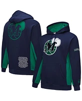 Mitchell & Ness Men's Navy Dallas Mavericks Hardwood Classics Team Origins Fleece Pullover Hoodie