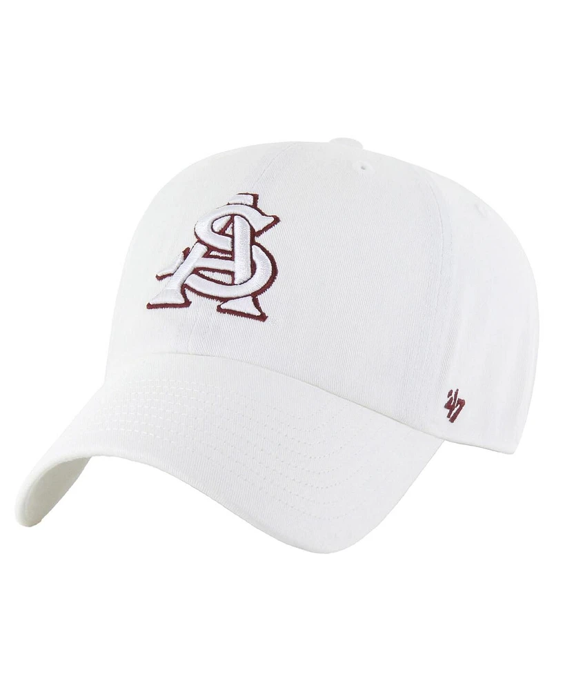 '47 Brand Men's White Arizona State Sun Devils Clean Up Adjustable Hat