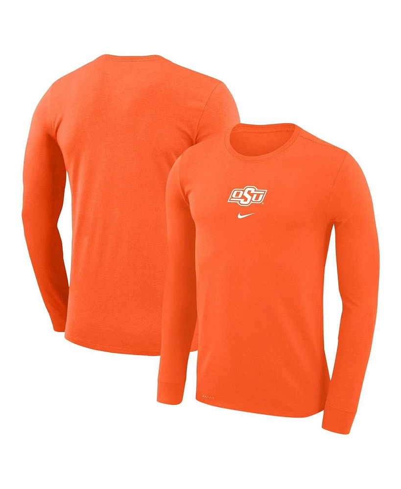 Nike Men's Orange Oklahoma State Cowboys Basketball Shootaround Long Sleeve T-Shirt