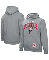 Mitchell & Ness Men's Heather Gray Ohio State Buckeyes Classic Arch Pullover Hoodie