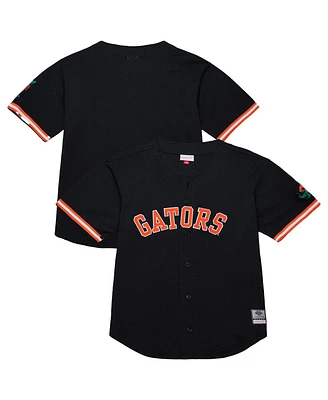 Mitchell & Ness Men's Black Florida Gators On The Clock Full-Button Fashion Jersey