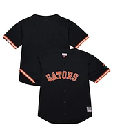 Mitchell & Ness Men's Black Florida Gators On The Clock Full-Button Fashion Jersey