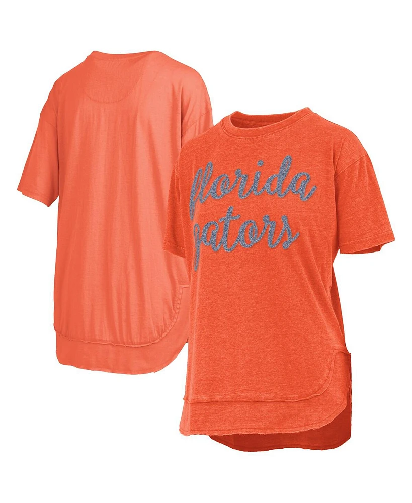 Pressbox Women's Orange Florida Gators Poncho T-Shirt