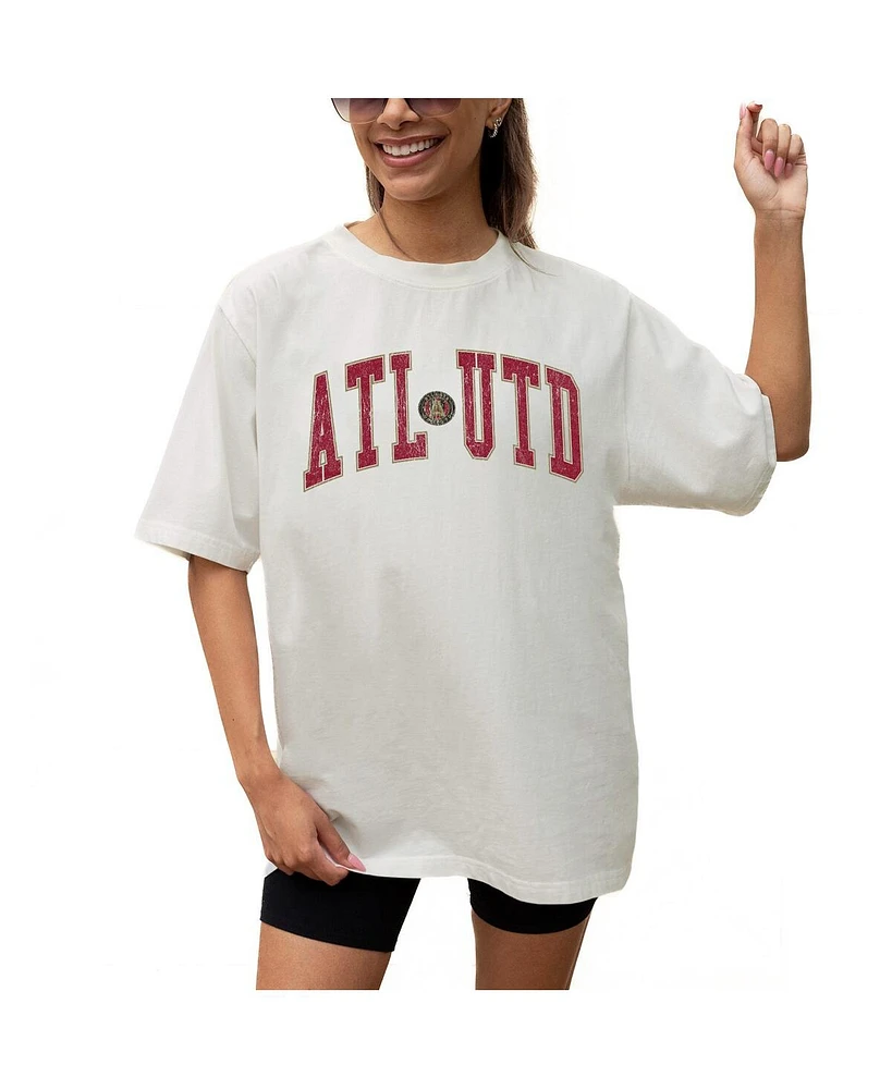 Gameday Couture Women's Cream Atlanta United Fc Goal Line Oversized T-Shirt