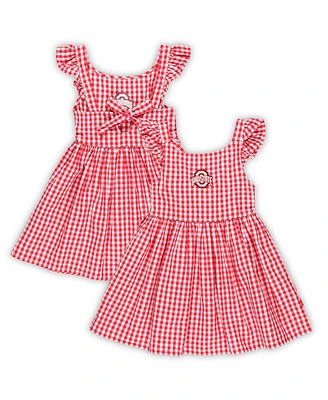 Garb Toddler Girls Scarlet Ohio State Buckeyes Constance Gingham Dress