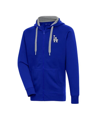 Antigua Men's Royal Los Angeles Dodgers Metallic Victory Full-Zip Hoodie