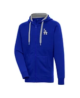 Antigua Men's Royal Los Angeles Dodgers Metallic Victory Full-Zip Hoodie