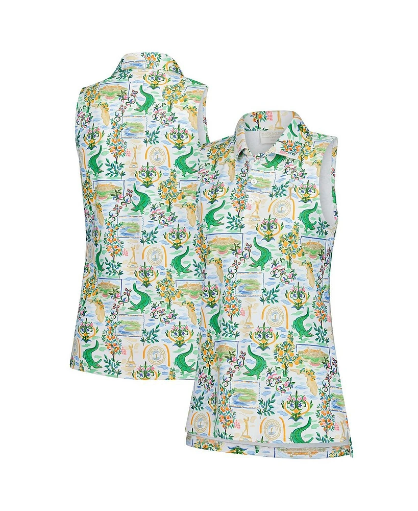 Smith & Quinn Women's White The Players Sawgrass Clubhouse Alice Sleeveless Polo Shirt