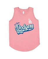 Soft as a Grape Big Girls Pink Los Angeles Dodgers Tank Top