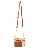 Madden Girl Millies Straw Camera Mini Crossbody Bag