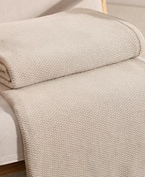Tommy Hilfiger Solid Cotton Pique Blanket