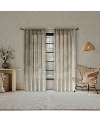 Correo Gradient Ombre Semi-Sheer Rod Pocket Curtain Panel