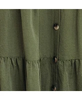 Cupshe Women's Mossy Trail Green Midi Skirt